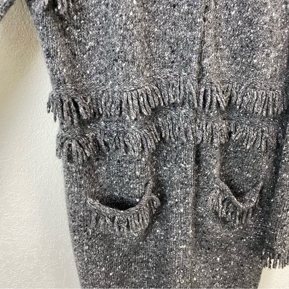 Bruno Manetti Cashmere & Wool Fringe Cardigan Longline Coat - Picture 11 of 16